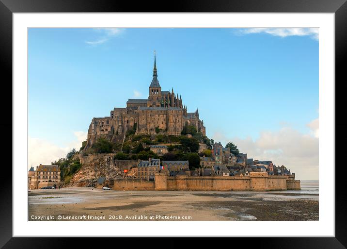 Mont Saint Michel in Normandy, France Framed Mounted Print by Lenscraft Images