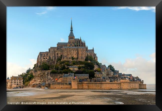 Mont Saint Michel in Normandy, France Framed Print by Lenscraft Images
