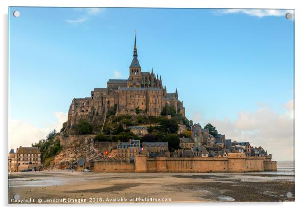 Mont Saint Michel in Normandy, France Acrylic by Lenscraft Images