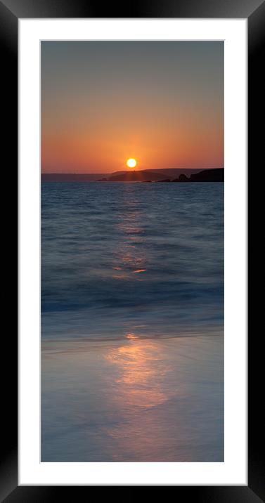 Thurlestone Beach Sunset Framed Mounted Print by Ashley Chaplin