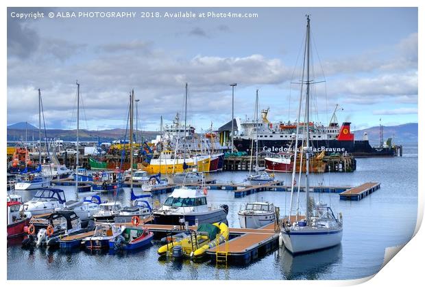 Mallaig Harbour, North West Scotland Print by ALBA PHOTOGRAPHY