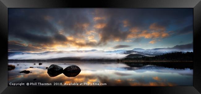 Sunrise over Loch Morlich Framed Print by Phill Thornton