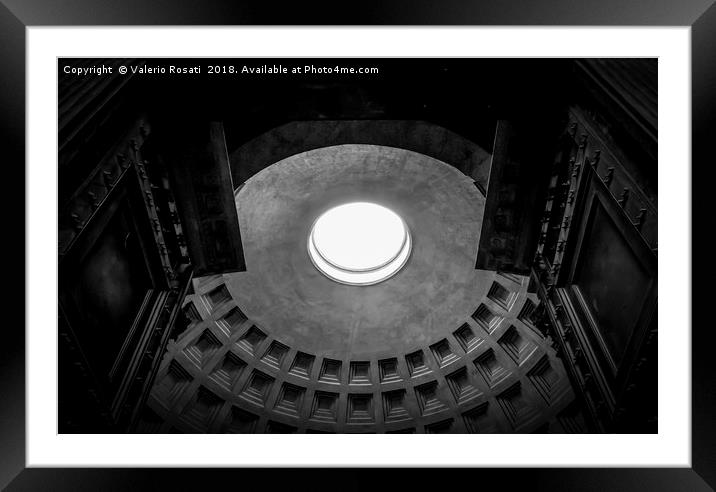 Roman Pantheon main portal Framed Mounted Print by Valerio Rosati