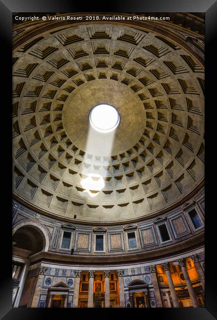 Interior of the Pantheon in Rome Framed Print by Valerio Rosati