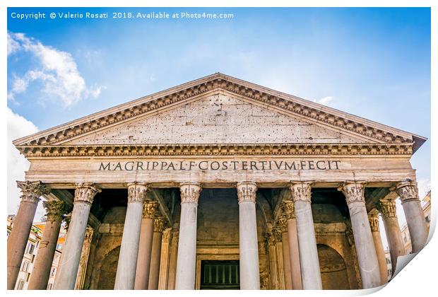 The Pantheon in Rome Print by Valerio Rosati