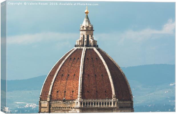 Brunelleschi Dome in Florence Canvas Print by Valerio Rosati