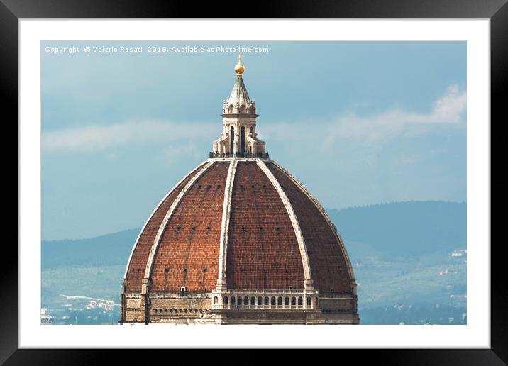 Brunelleschi Dome in Florence Framed Mounted Print by Valerio Rosati