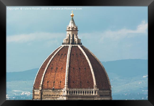 Brunelleschi Dome in Florence Framed Print by Valerio Rosati
