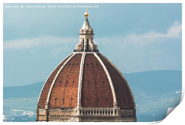 Brunelleschi Dome in Florence Print by Valerio Rosati