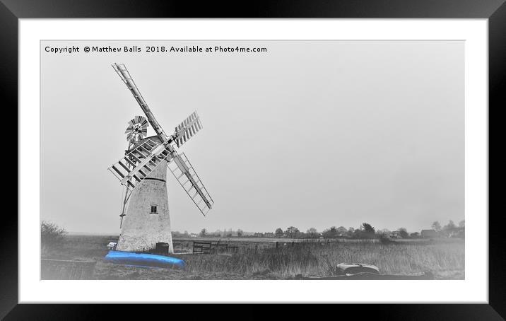                                Thurne Windmill  Framed Mounted Print by Matthew Balls
