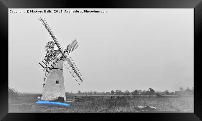                                Thurne Windmill  Framed Print by Matthew Balls