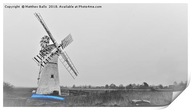                                Thurne Windmill  Print by Matthew Balls