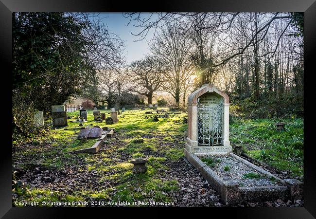 Evening light at Eling cemetery in Hampshire Framed Print by KB Photo
