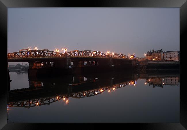 Old Rochester bridge at twilight Framed Print by Doug McRae