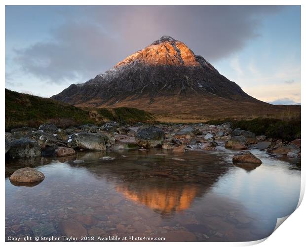 First Light in Glencoe Print by Stephen Taylor