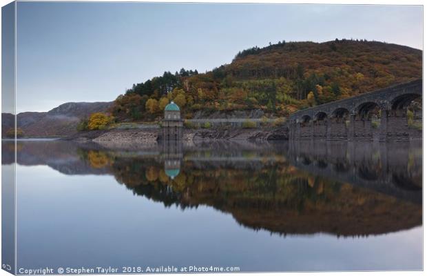 Autumn in the Elan Valley Canvas Print by Stephen Taylor