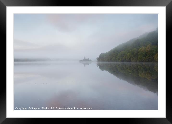 Autumn on Loch Achray Framed Mounted Print by Stephen Taylor
