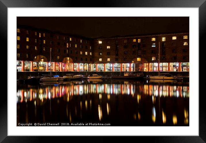 Albert Dock  Framed Mounted Print by David Chennell