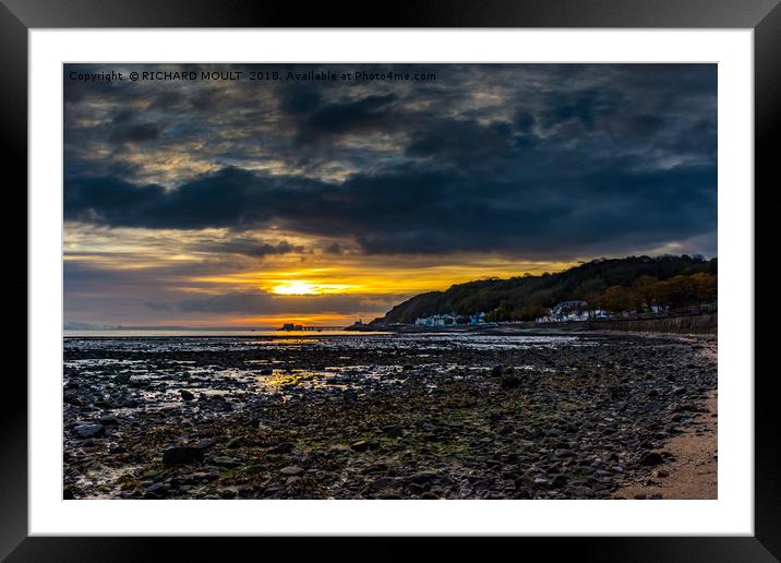 Mumbles Sunrise Framed Mounted Print by RICHARD MOULT