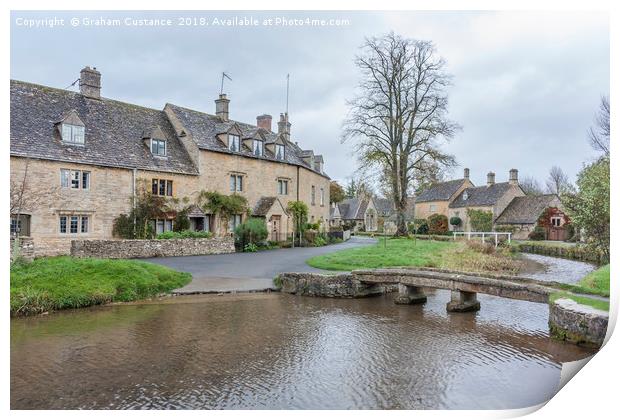 Lower Slaughter Print by Graham Custance