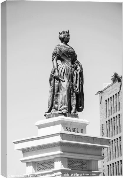 Monument of spanish queen Isabel II Canvas Print by Igor Krylov