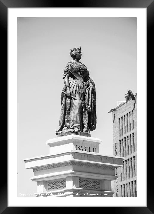 Monument of spanish queen Isabel II Framed Mounted Print by Igor Krylov
