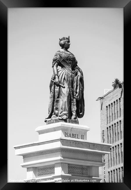 Monument of spanish queen Isabel II Framed Print by Igor Krylov