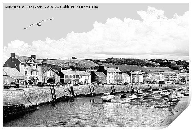 Aberaeron Harbour (Artistic effect) Print by Frank Irwin