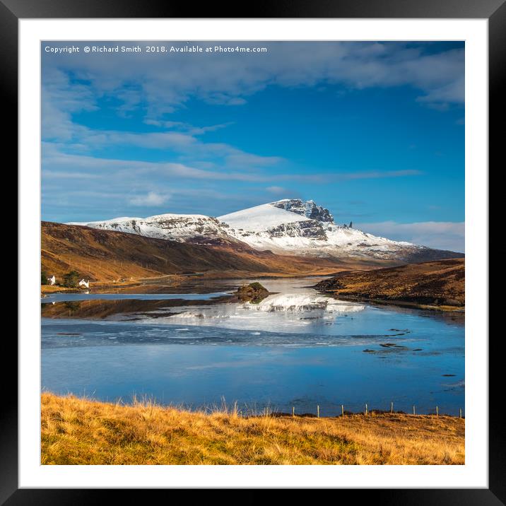 Wide view of the Storr and Loch Fada. Framed Mounted Print by Richard Smith