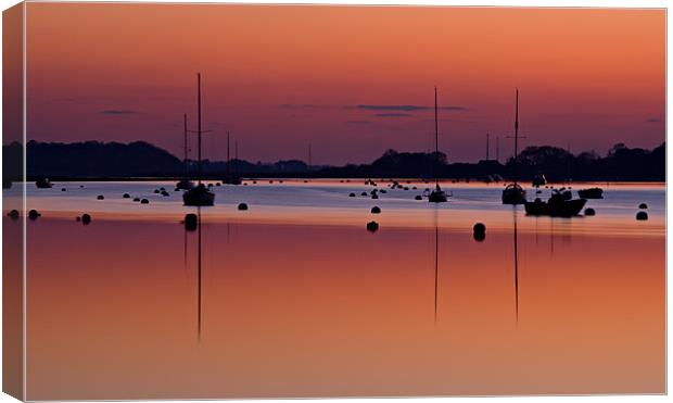 Sunset yachts, Bosham, West Sussex Canvas Print by Ashley Chaplin