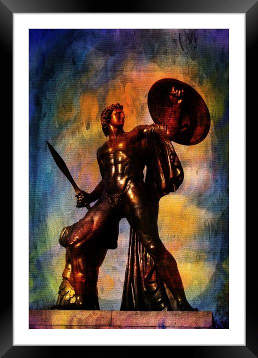 Statue of Achilles in Hyde Park,London. Framed Mounted Print by Luigi Petro
