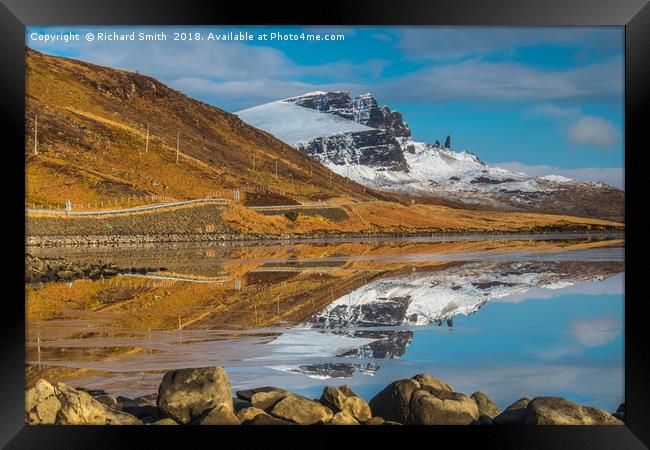 The Storr from the lochside Framed Print by Richard Smith