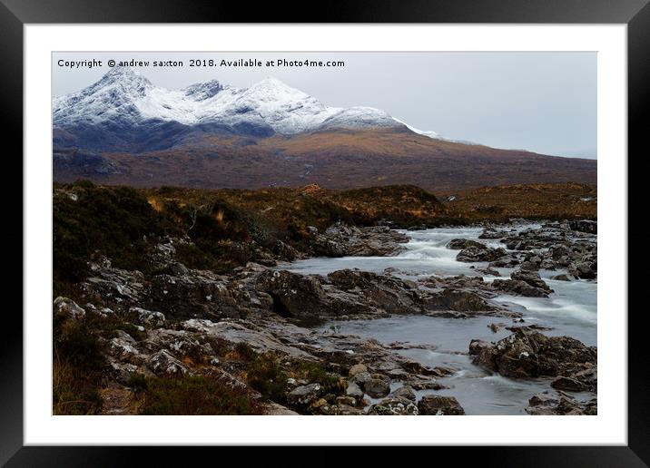 WHITE TOP CUILLINS  Framed Mounted Print by andrew saxton