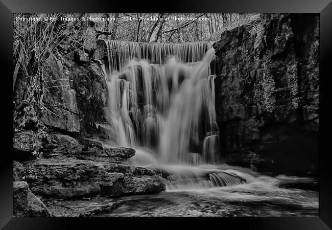 Dearden clough waterfall Framed Print by Derrick Fox Lomax