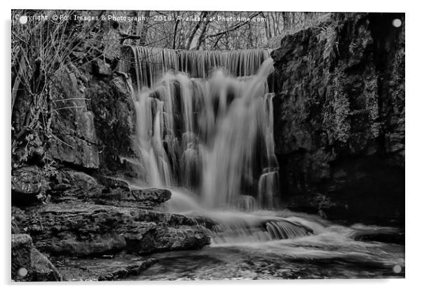 Dearden clough waterfall Acrylic by Derrick Fox Lomax