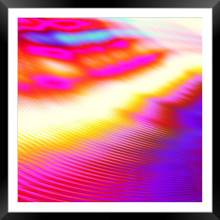 Fun modern colorful wavy abstract background  Framed Mounted Print by Roman Zajíc