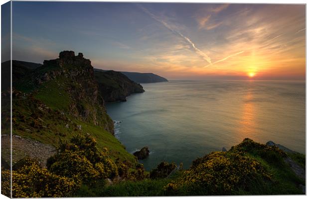 Valley Of the Rocks Sunset Canvas Print by Ashley Chaplin
