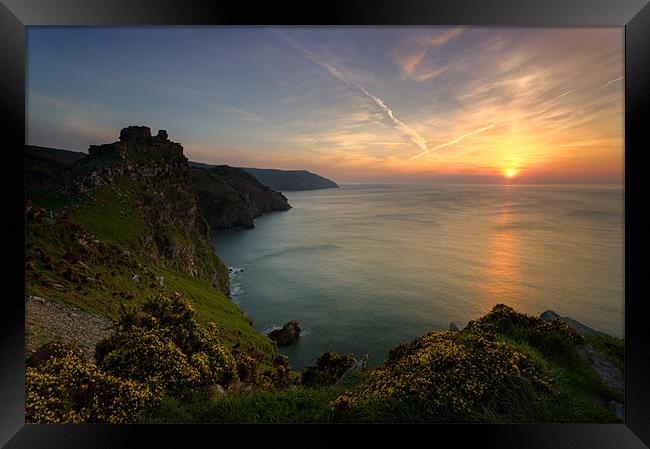 Valley Of the Rocks Sunset Framed Print by Ashley Chaplin