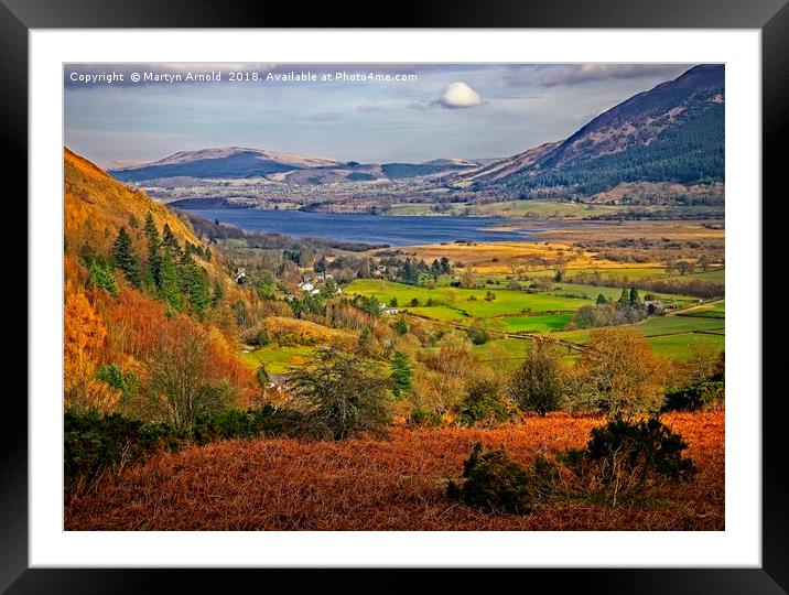 Bassenthwaite Lake from Whinlatter Forest Framed Mounted Print by Martyn Arnold
