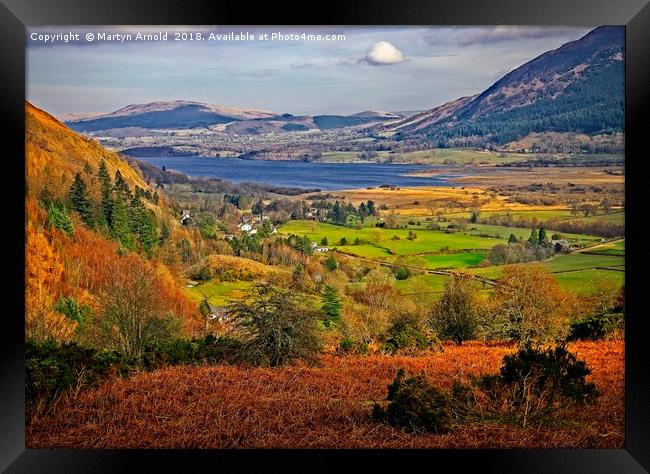 Bassenthwaite Lake from Whinlatter Forest Framed Print by Martyn Arnold