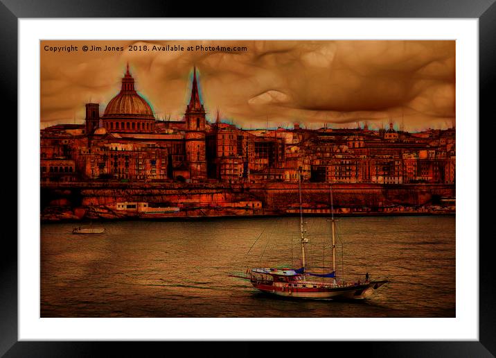 Valletta City of Culture 2018 Framed Mounted Print by Jim Jones
