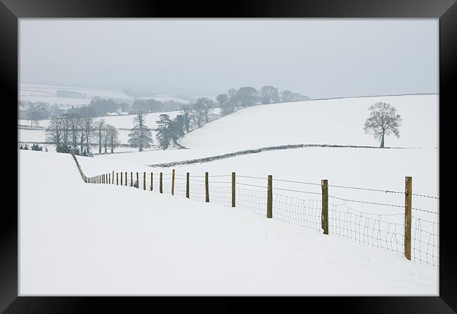 Snowy fields Framed Print by Pete Hemington