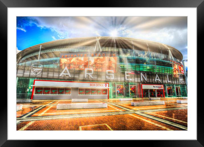 Emirates Stadium  Framed Mounted Print by David Pyatt