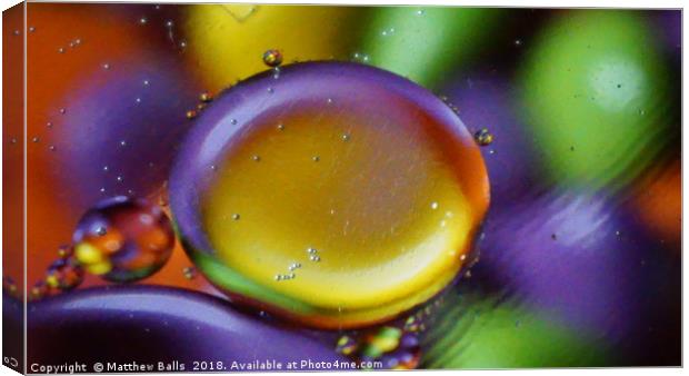         Colour Water Bubble Canvas Print by Matthew Balls