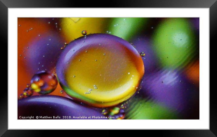         Colour Water Bubble Framed Mounted Print by Matthew Balls
