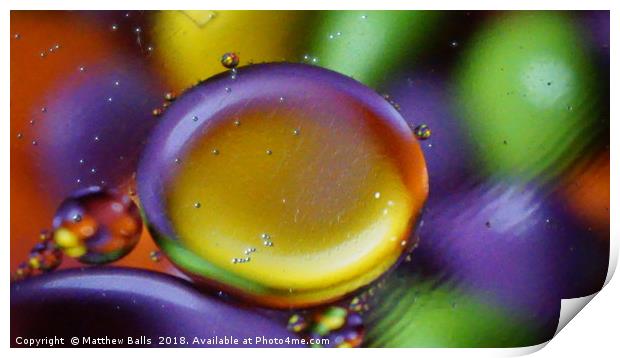         Colour Water Bubble Print by Matthew Balls
