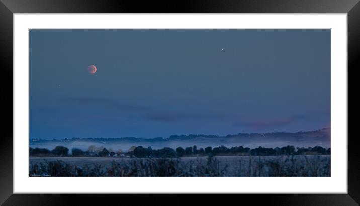 Lunar Eclipse Winter 2010 #2 Framed Mounted Print by Declan Howard
