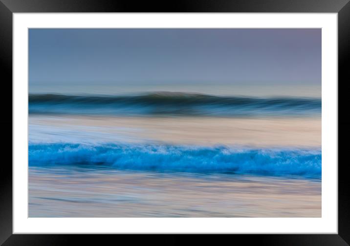 Widemouth Bay Waves, Bude, Cornwall, UK. Framed Mounted Print by Maggie McCall