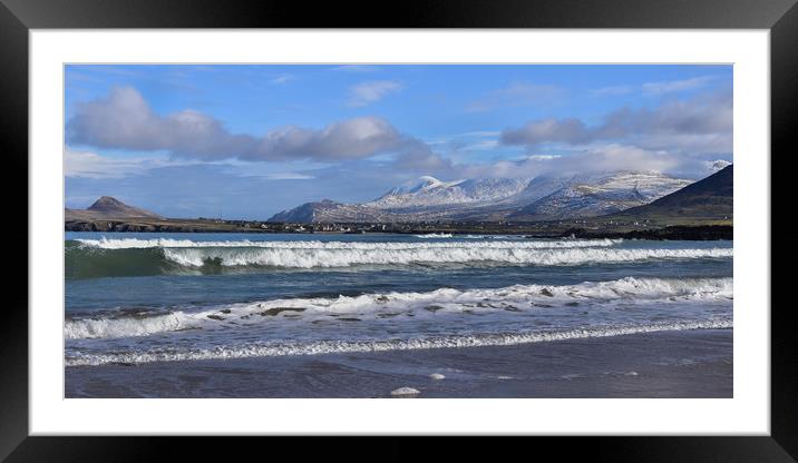Snowy Mountains Framed Mounted Print by barbara walsh