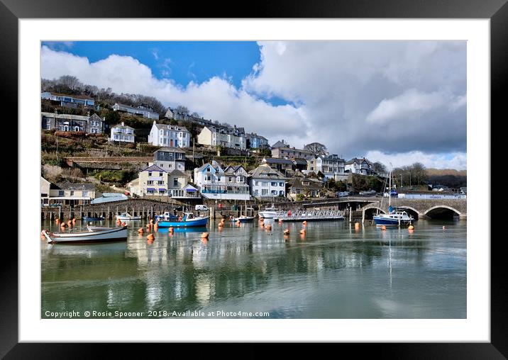 The beautiful Looe River on a peaceful morning Framed Mounted Print by Rosie Spooner